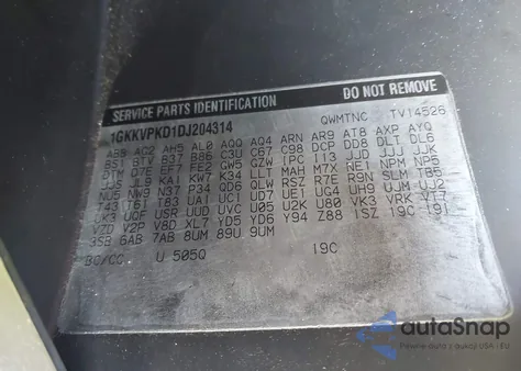 2013 GMC Acadia Sle из США, поврежденный, VIN 1GKKVPKD1DJ204314